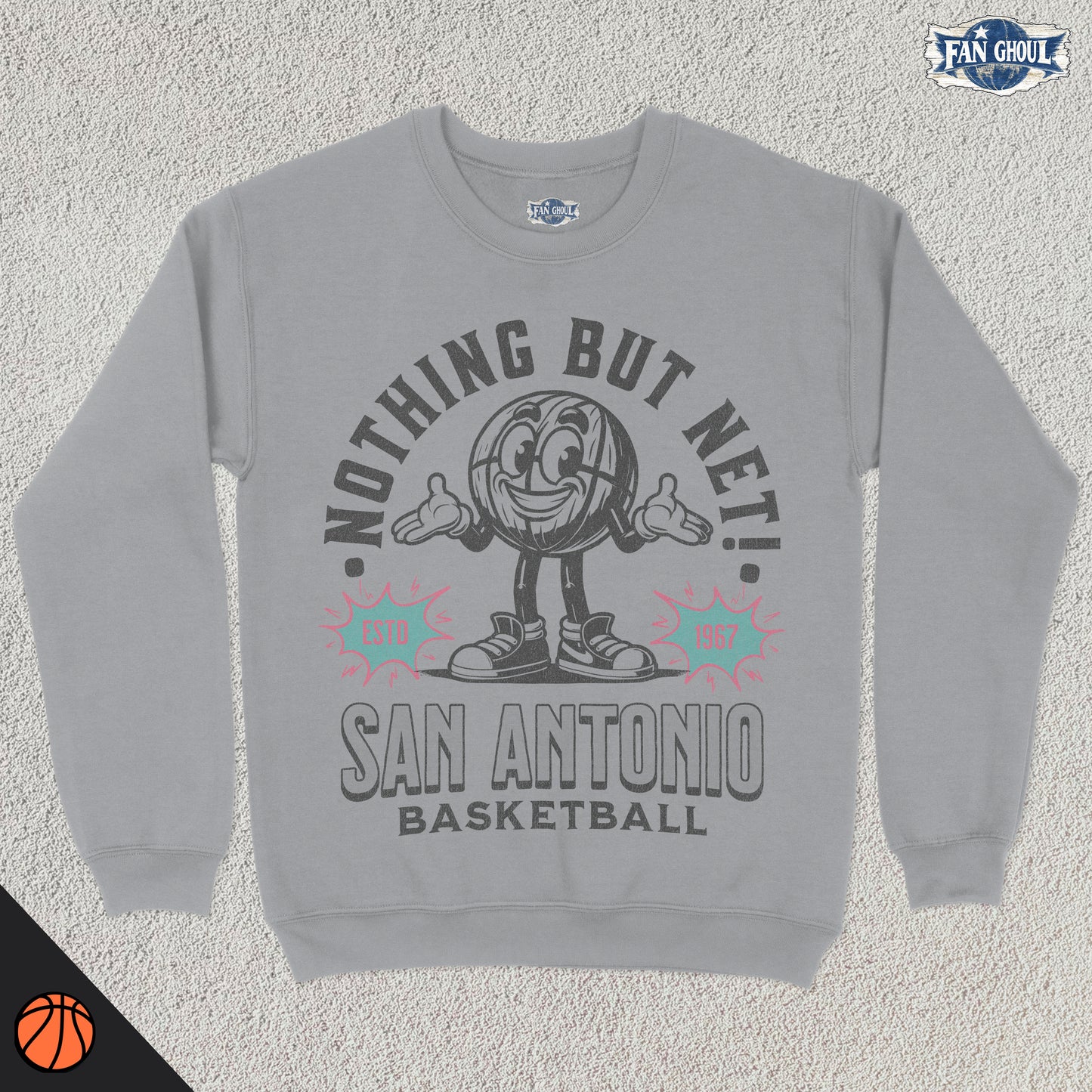 San Antonio Basketball Retro Crewneck