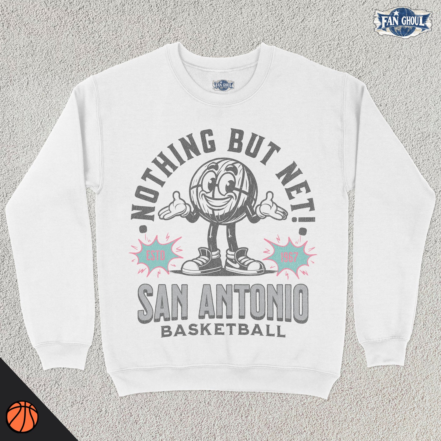 San Antonio Basketball Retro Crewneck
