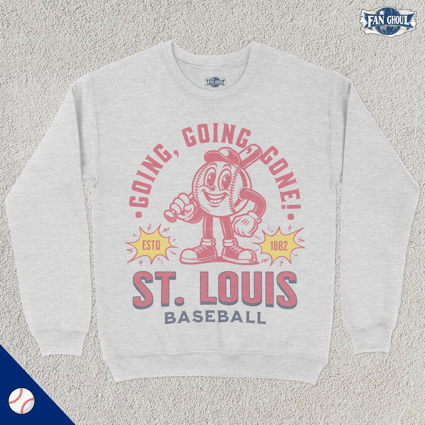 St Louis Baseball Retro Crewneck