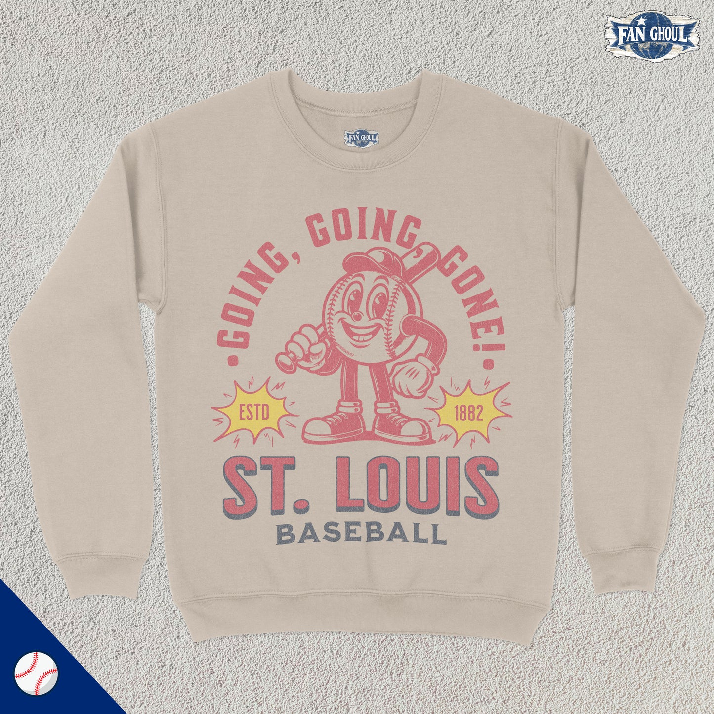 St Louis Baseball Retro Crewneck