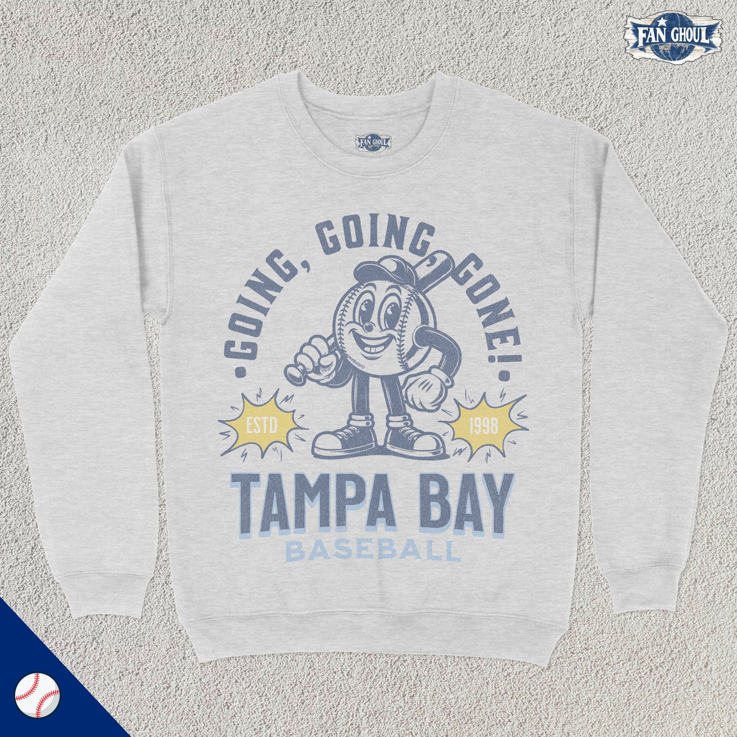 Tampa Bay Baseball Retro Crewneck