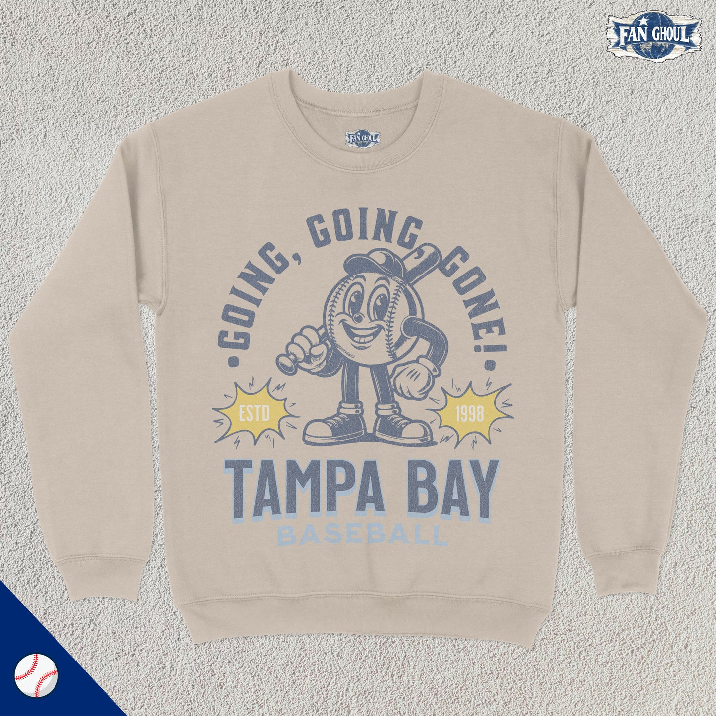Tampa Bay Baseball Retro Crewneck