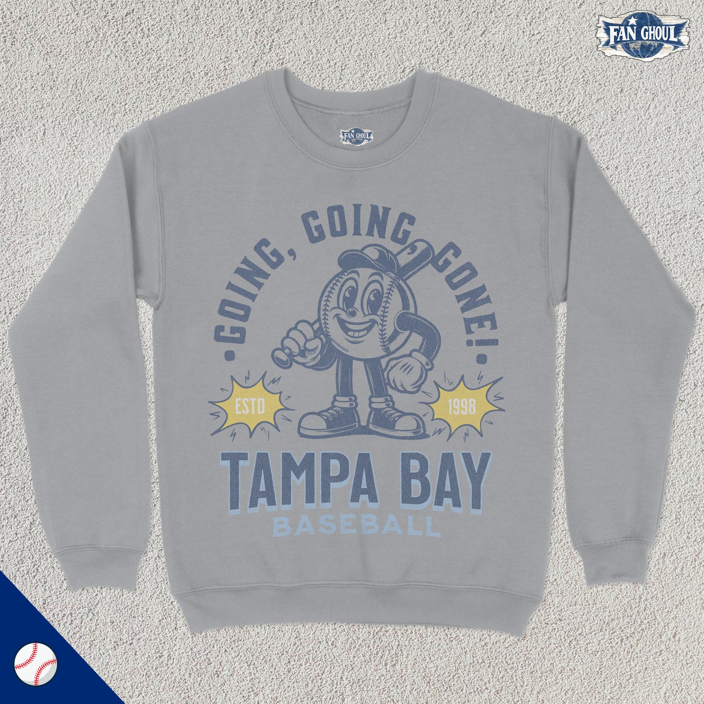 Tampa Bay Baseball Retro Crewneck