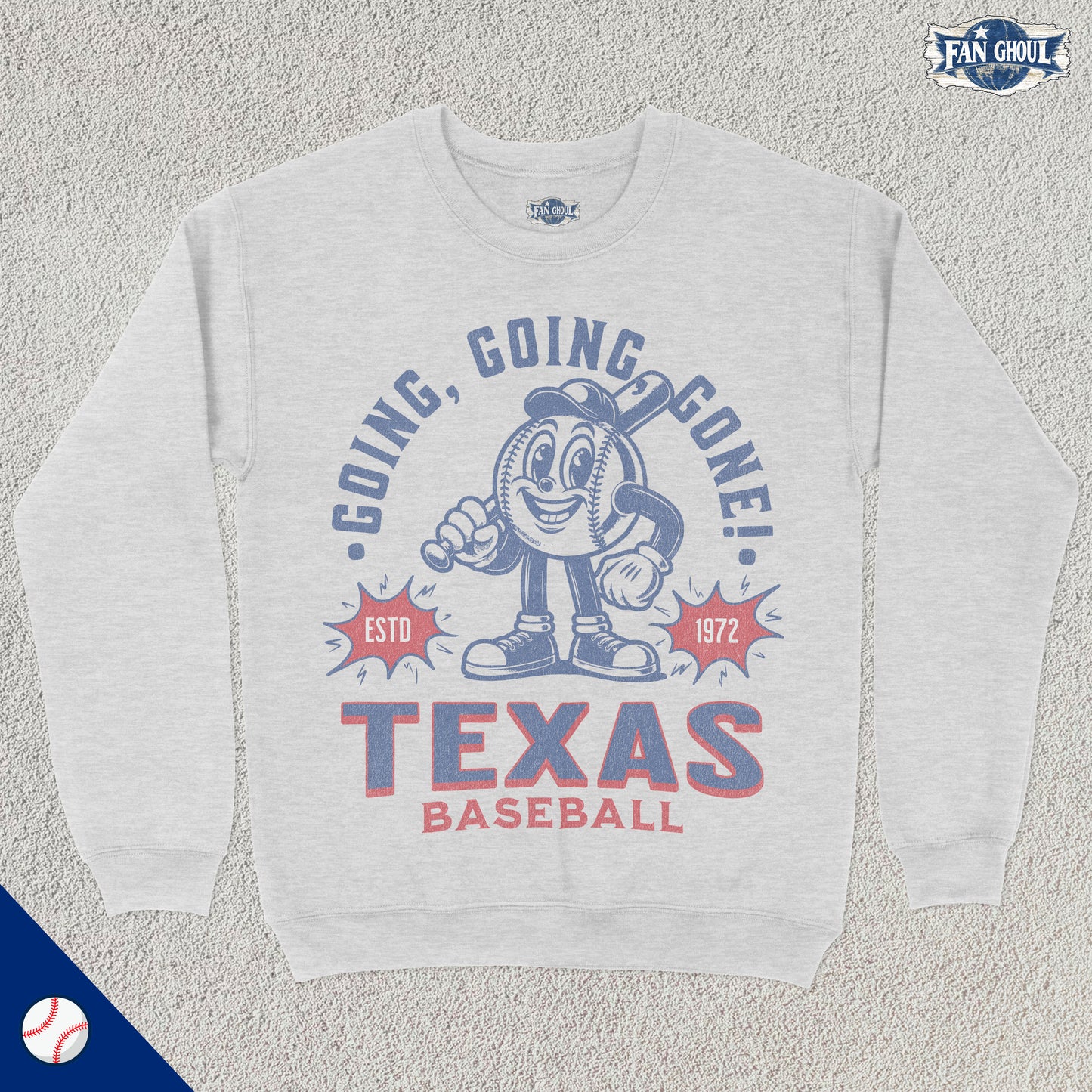Texas Baseball Retro Crewneck