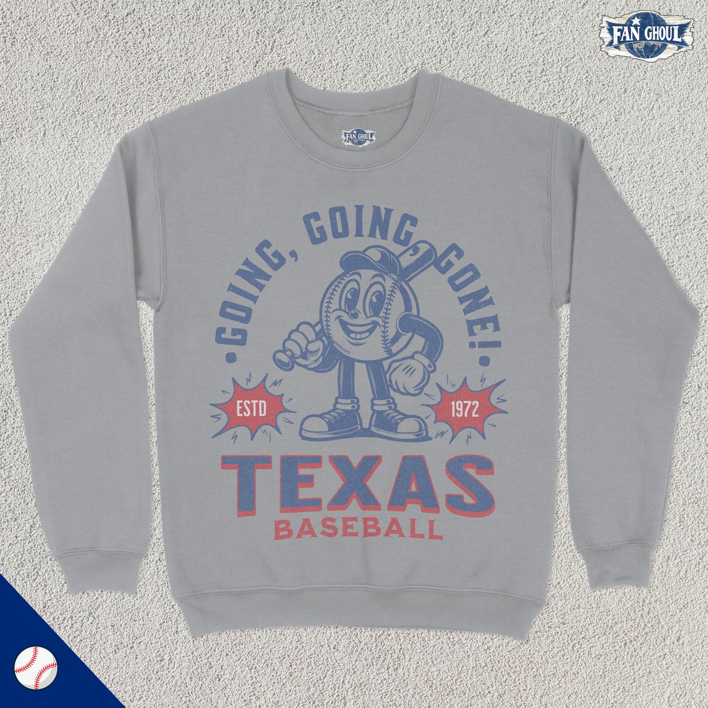 Texas Baseball Retro Crewneck
