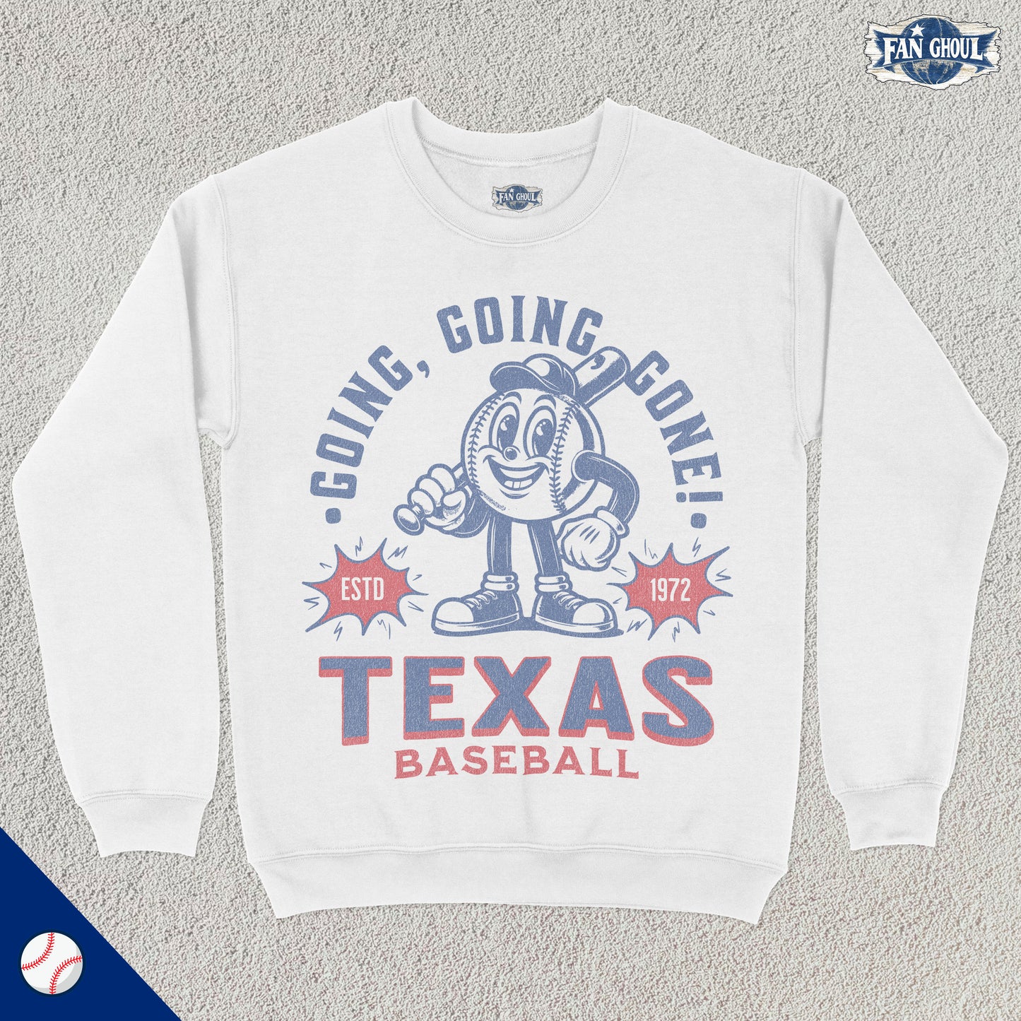 Texas Baseball Retro Crewneck