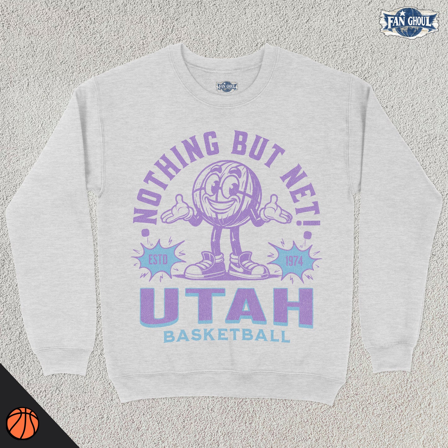Utah Basketball Retro Crewneck
