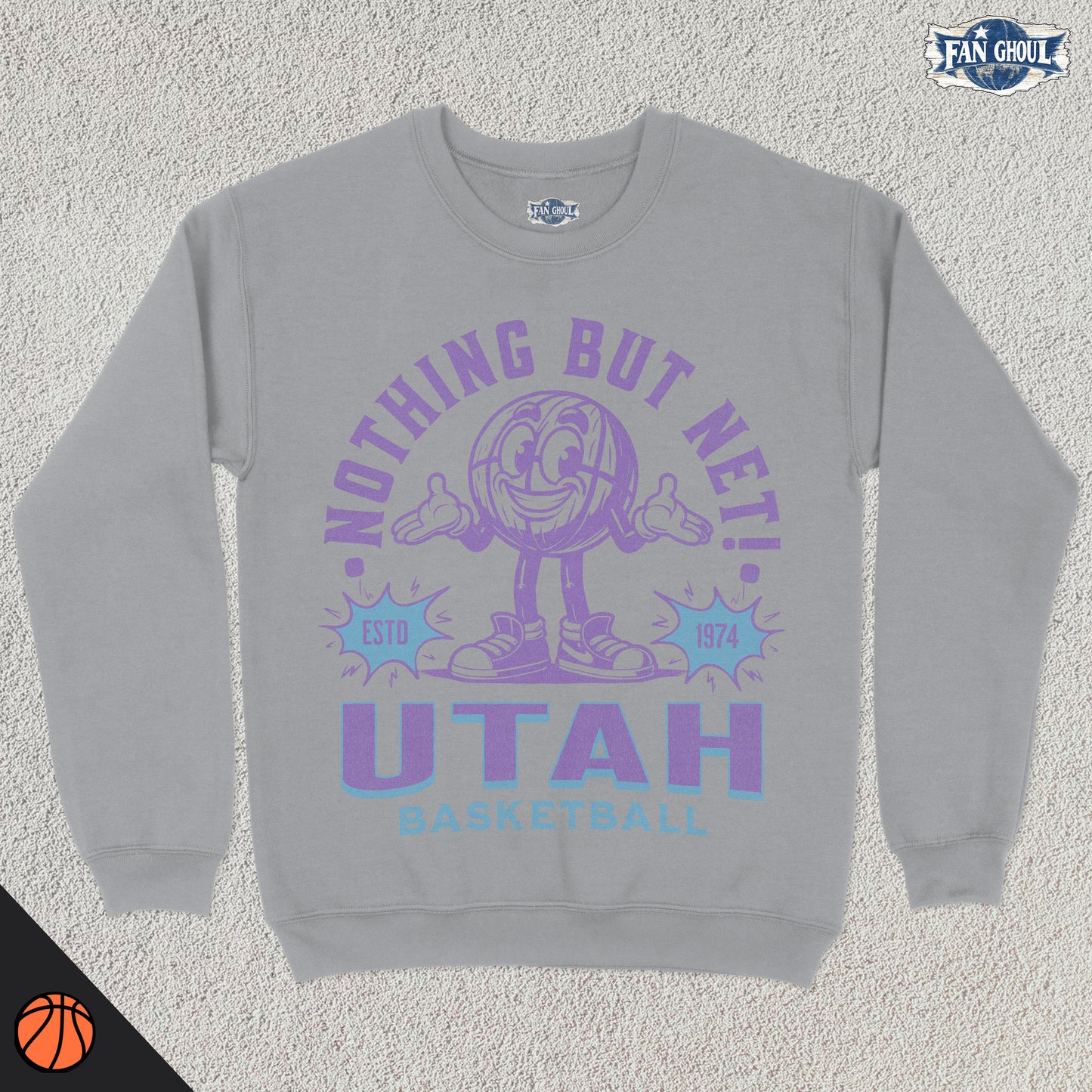 Utah Basketball Retro Crewneck
