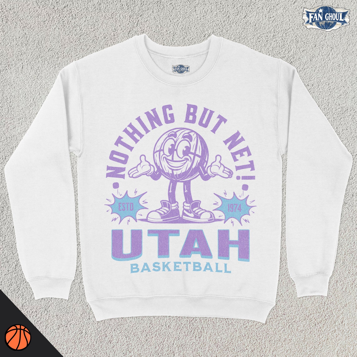 Utah Basketball Retro Crewneck