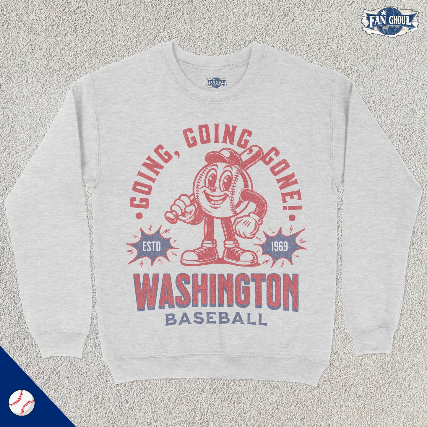 Washington Baseball Retro Crewneck