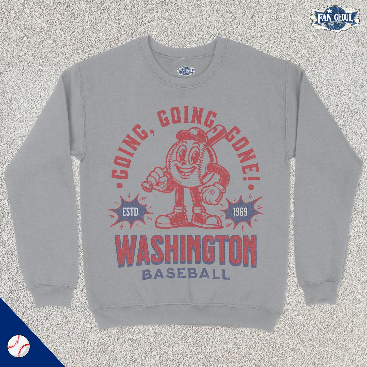 Washington Baseball Retro Crewneck