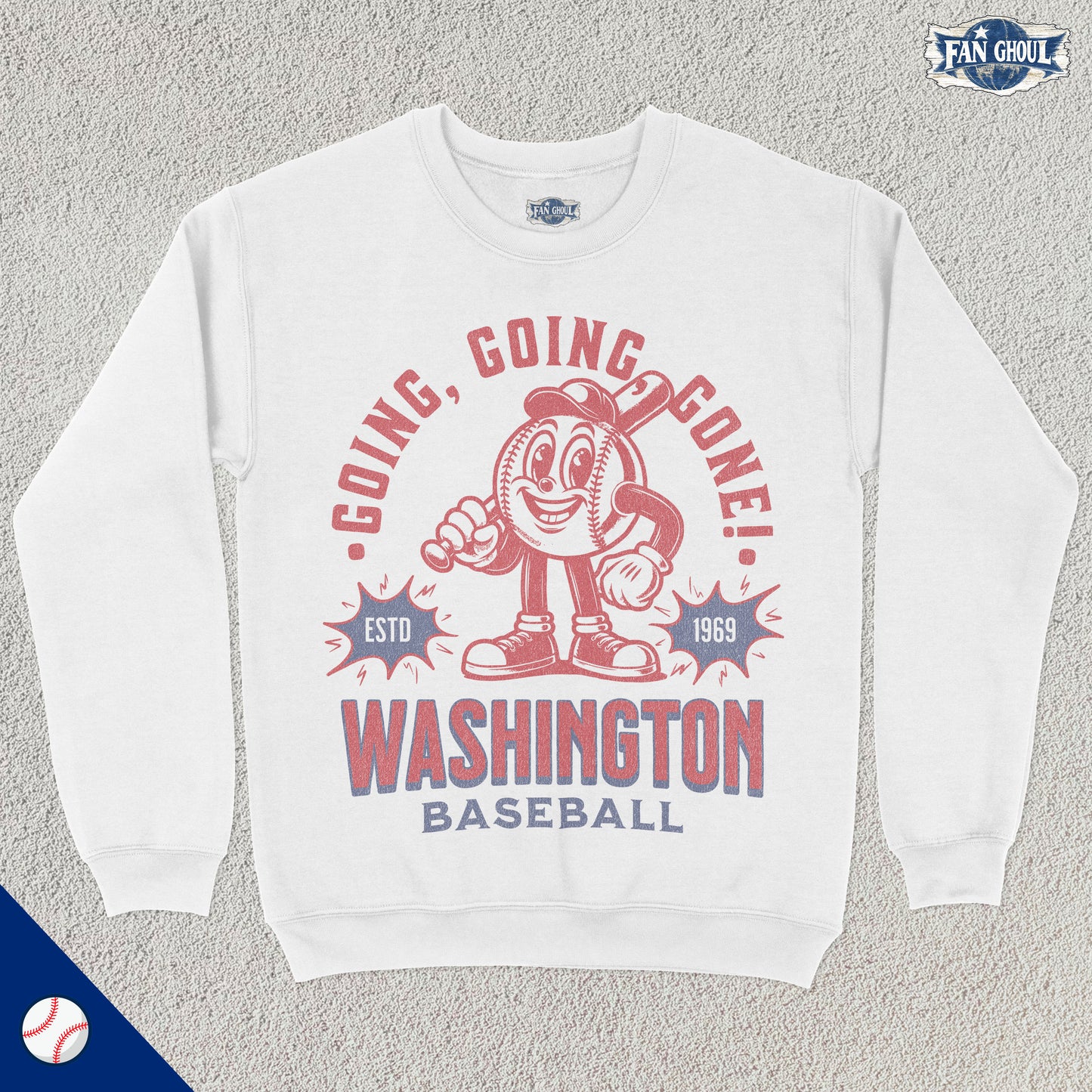 Washington Baseball Retro Crewneck