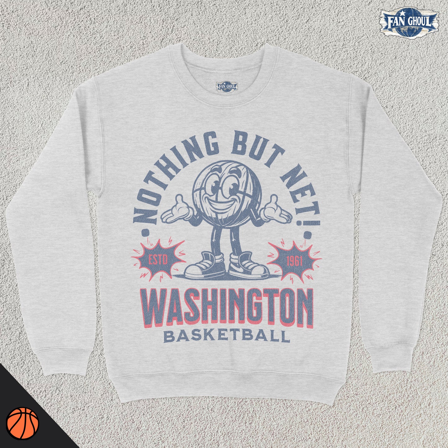 Washington Basketball Retro Crewneck