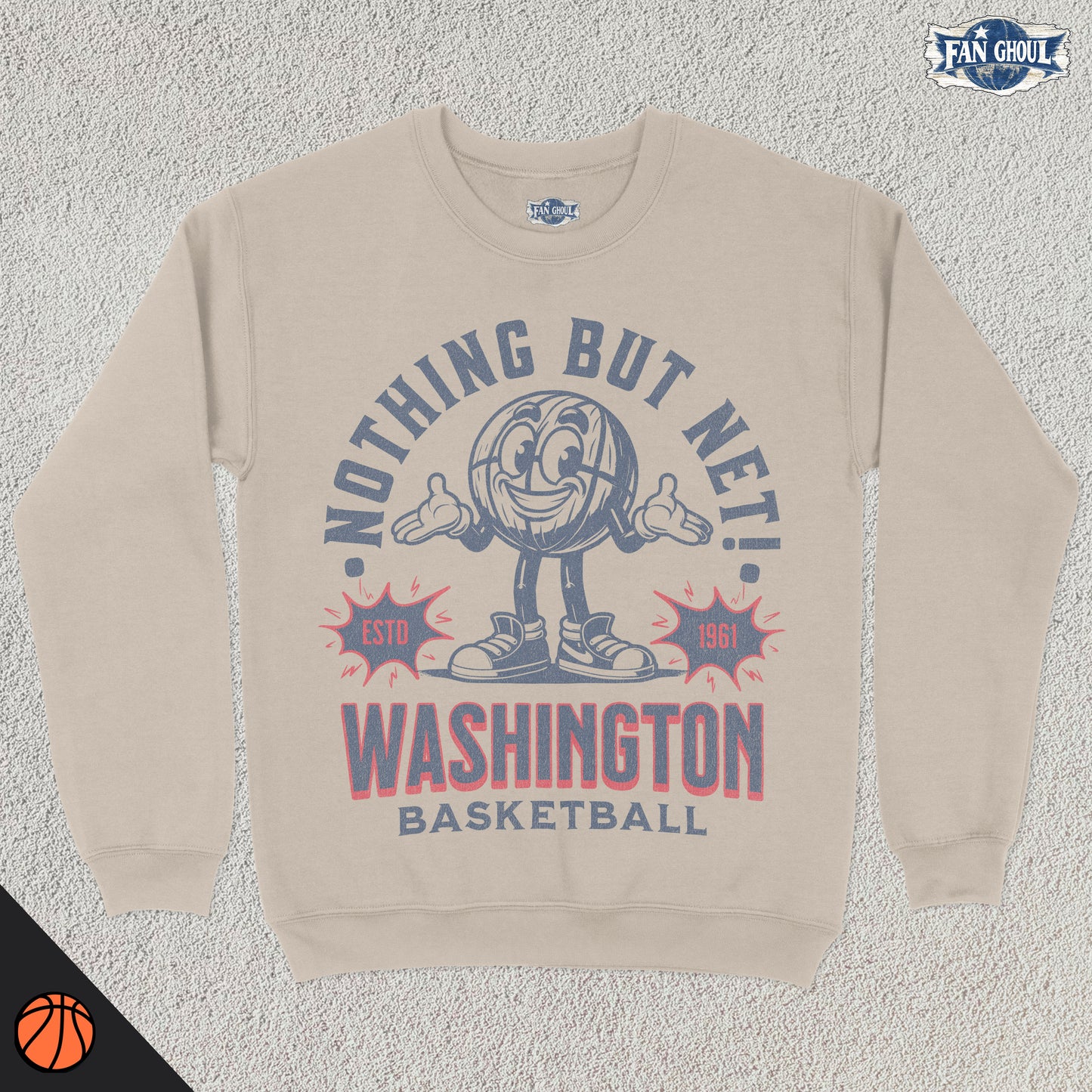 Washington Basketball Retro Crewneck