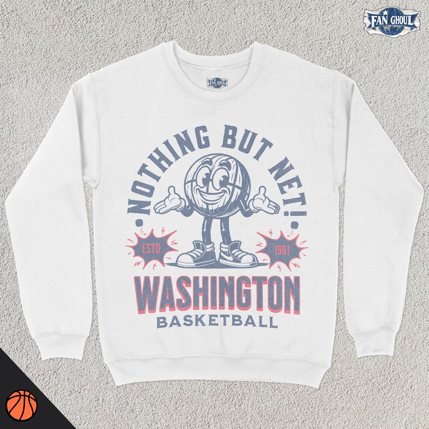 Washington Basketball Retro Crewneck
