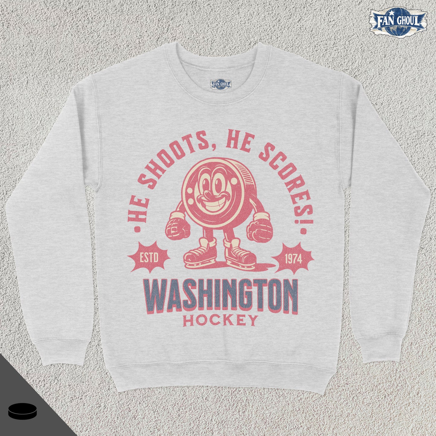Washington Hockey Retro Crewneck