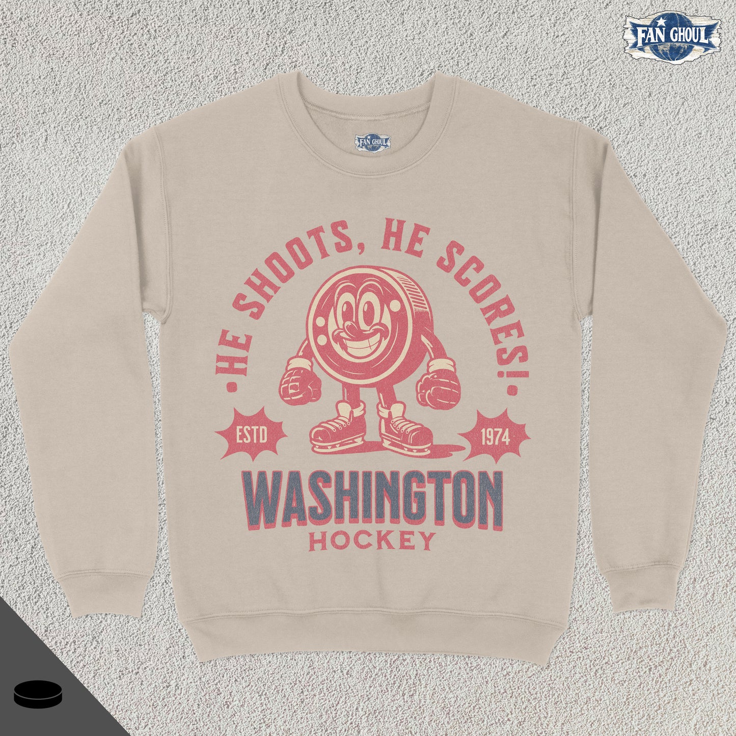 Washington Hockey Retro Crewneck