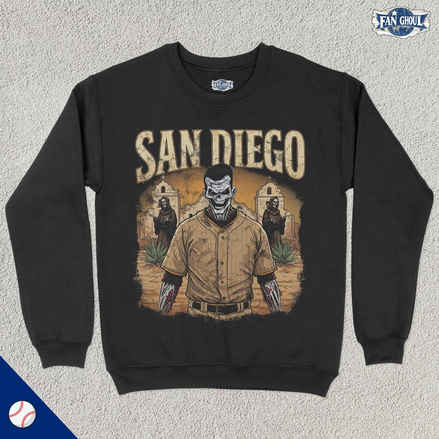 San Diego Baseball "Ghoul" Crewneck