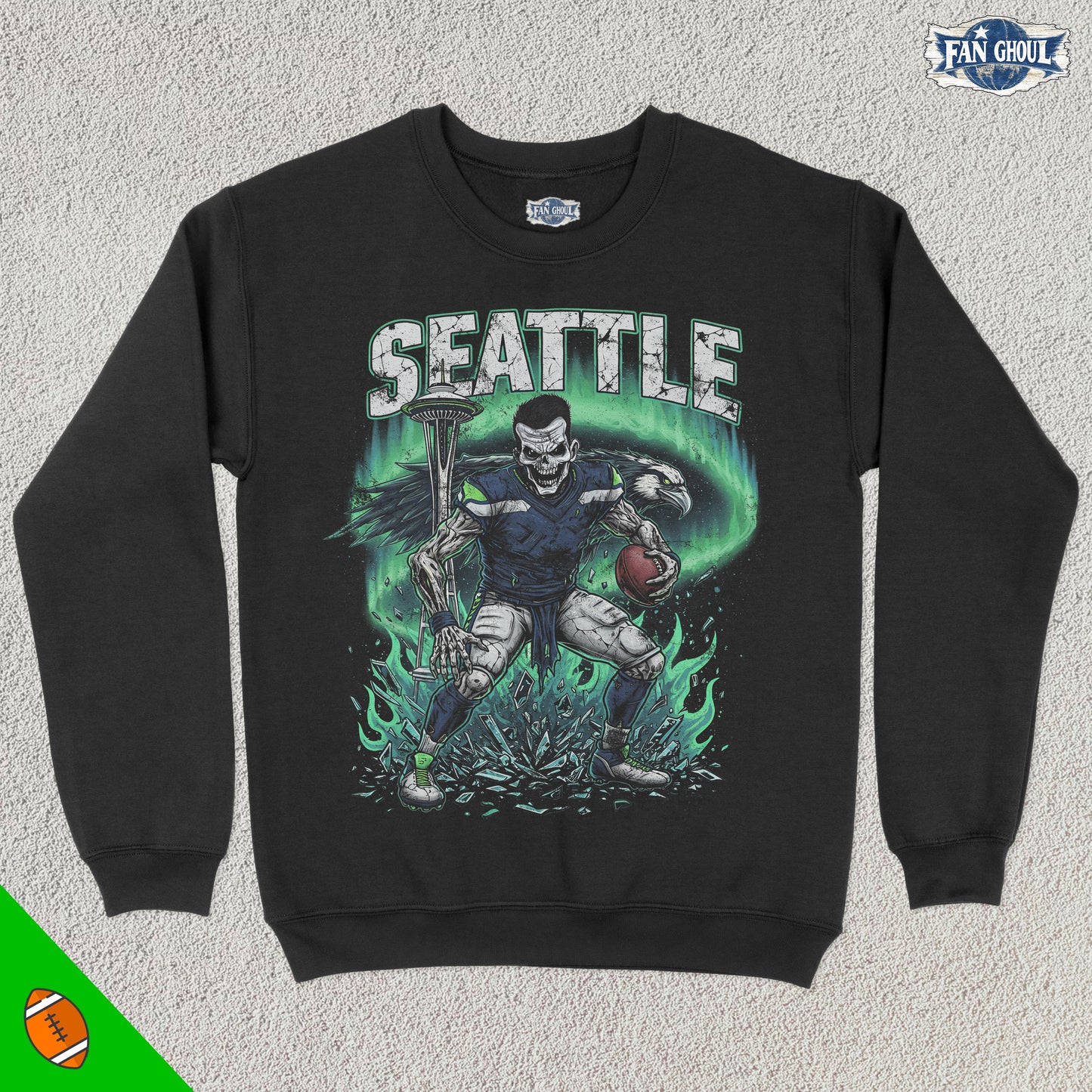 Seattle Football "Ghoul" Crewneck