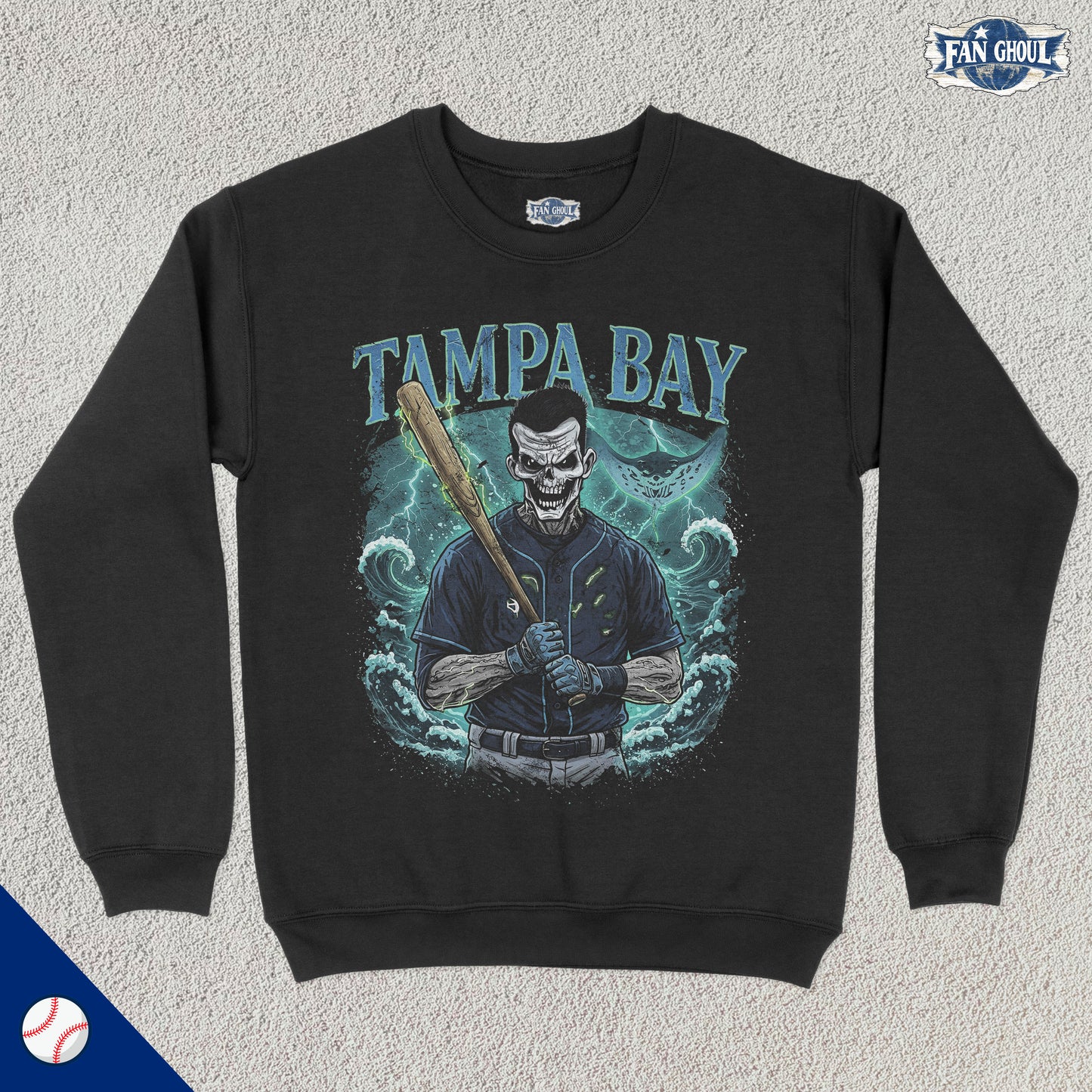 Tampa Bay Baseball "Ghoul" Crewneck