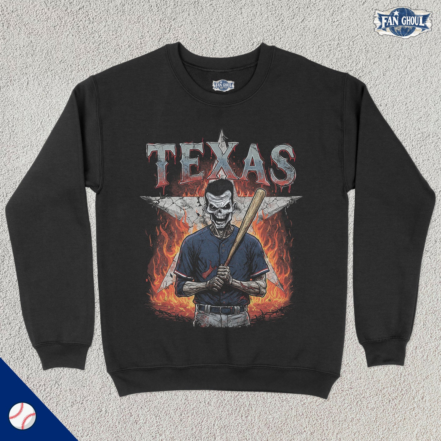 Texas Baseball "Ghoul" Crewneck