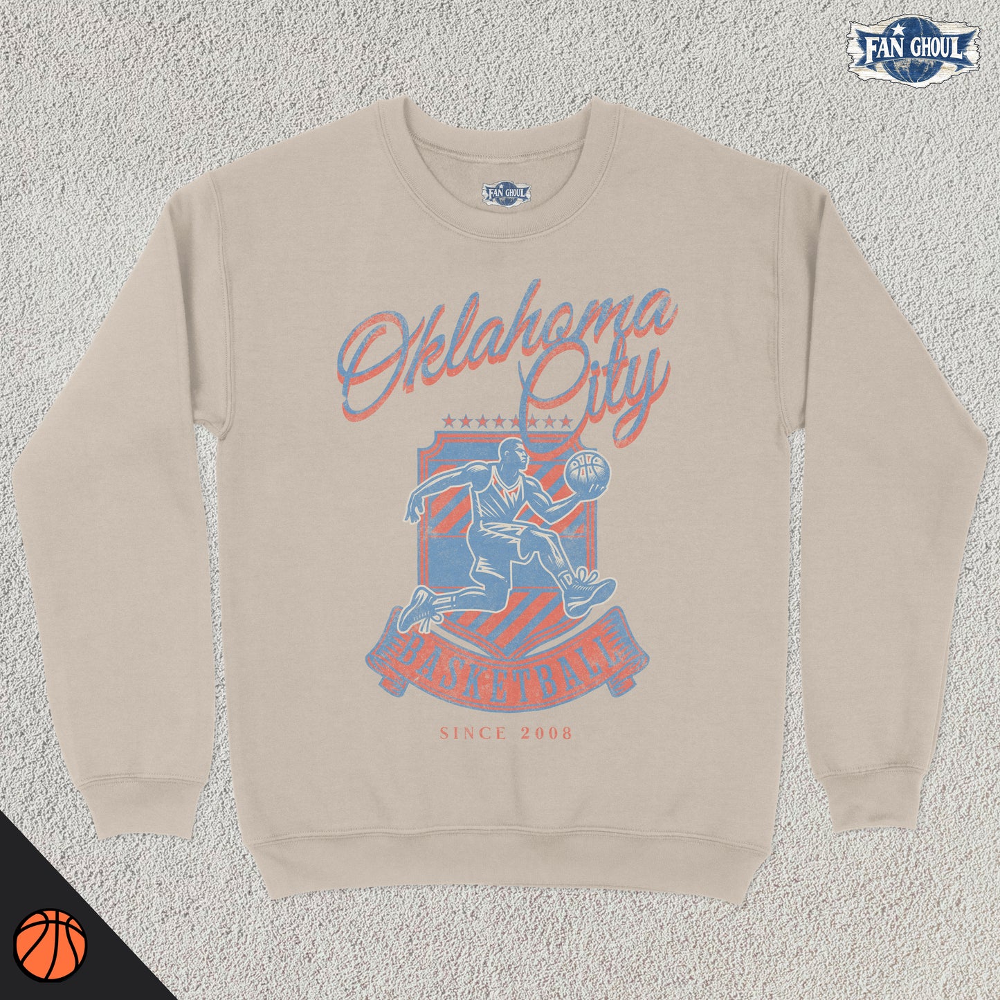 Oklahoma City Basketball Vintage Crewneck