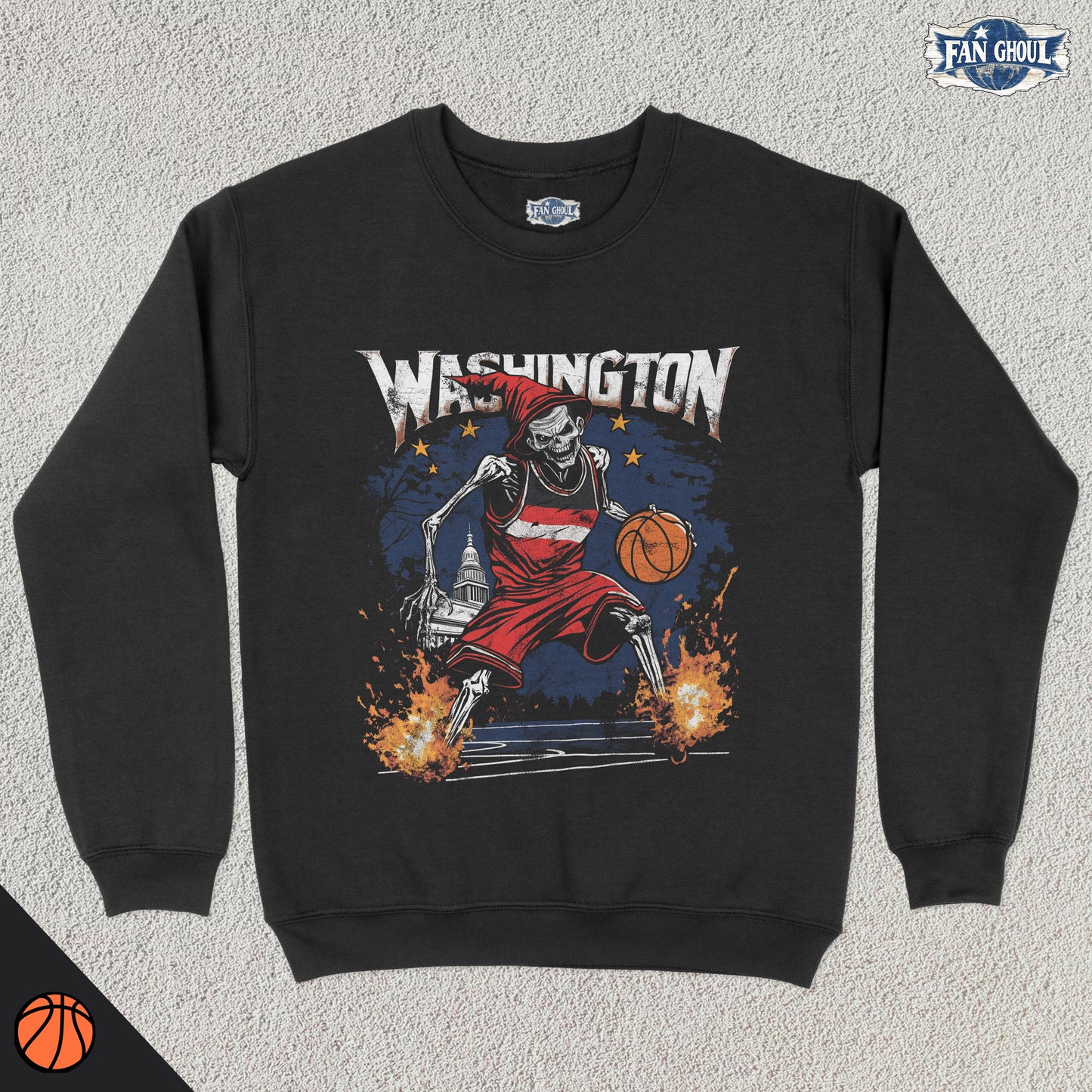 Washington Basketball "Ghoul" Crewneck