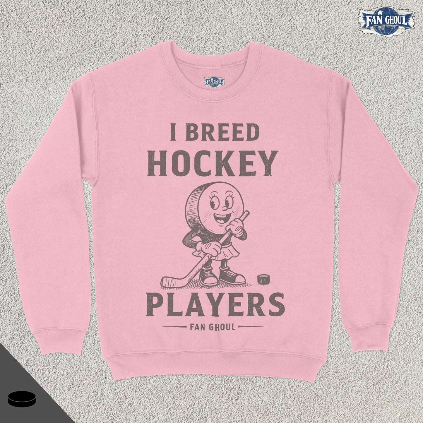 I Breed Hockey Players Retro Crewneck