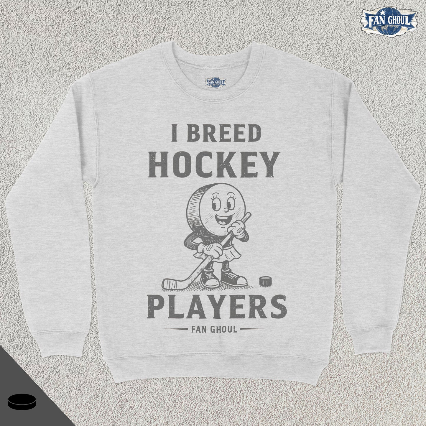 I Breed Hockey Players Retro Crewneck