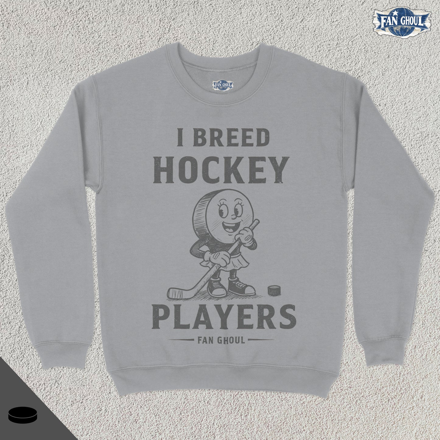 I Breed Hockey Players Retro Crewneck