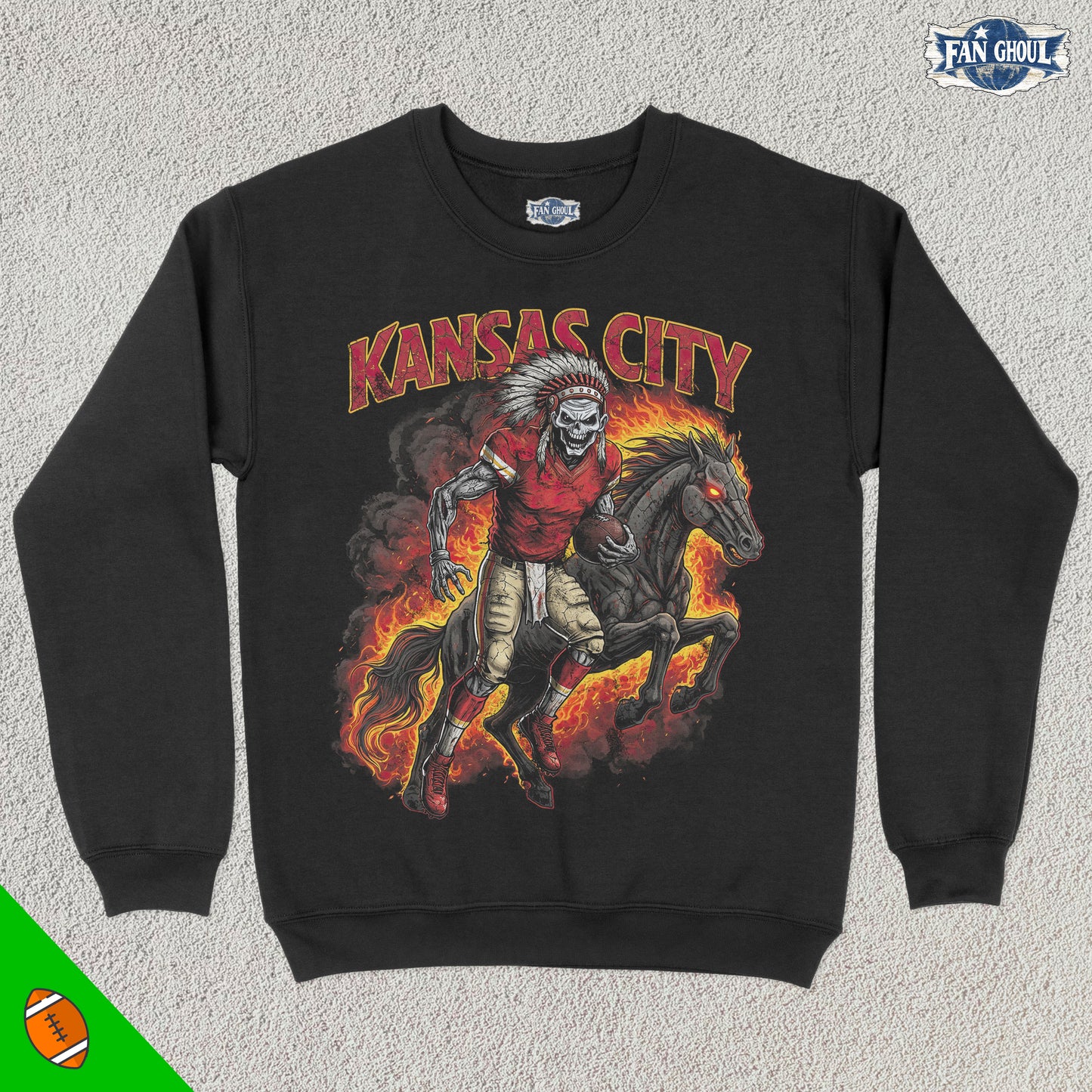 Kansas City Football "Ghoul" Crewneck