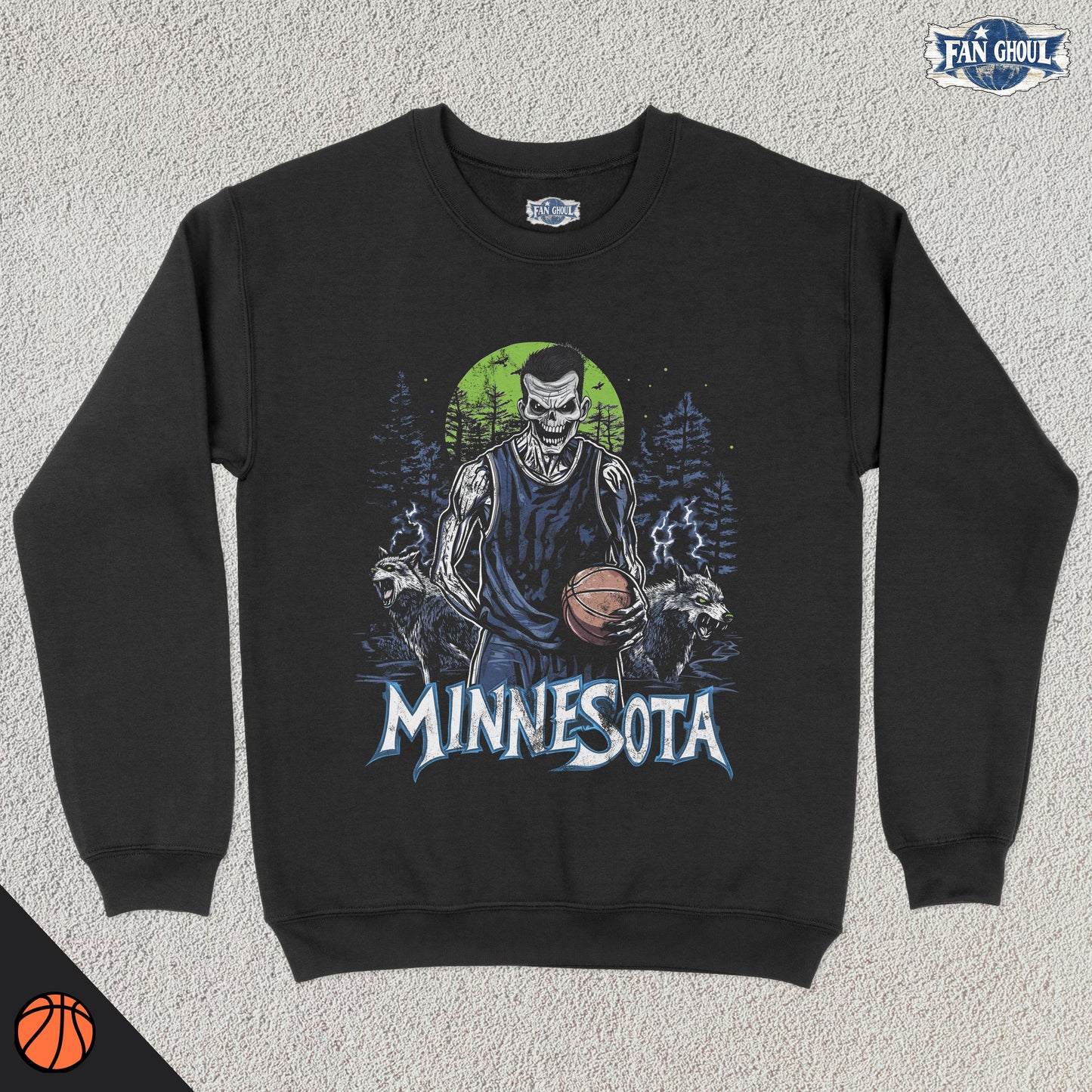 Minnesota v2 Basketball "Ghoul" Crewneck