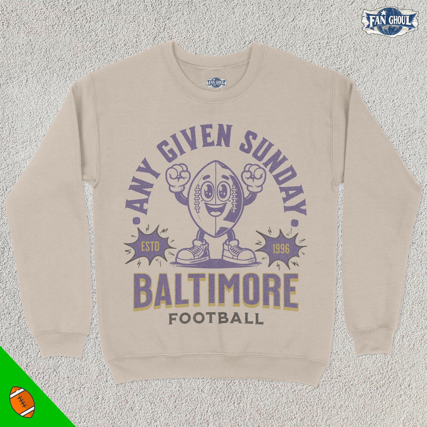 Baltimore Football Retro Crewneck