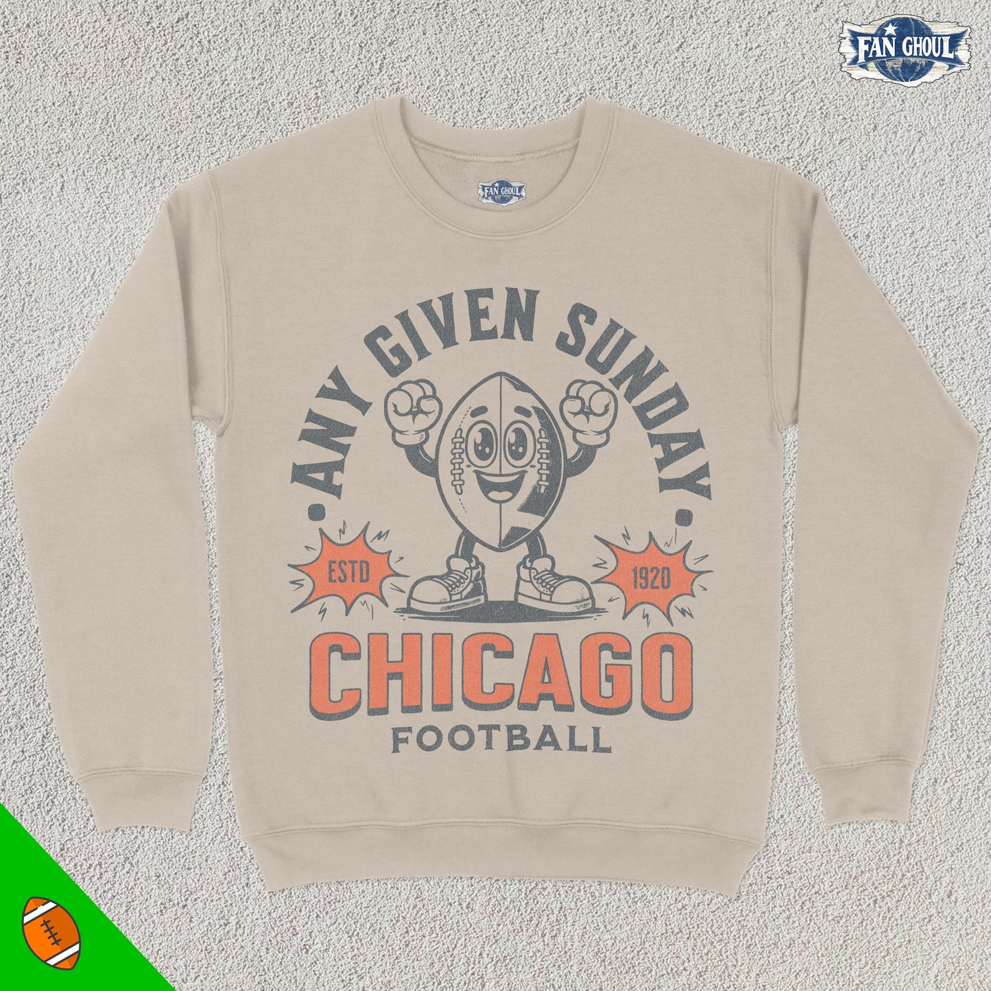 Chicago Football Retro Crewneck