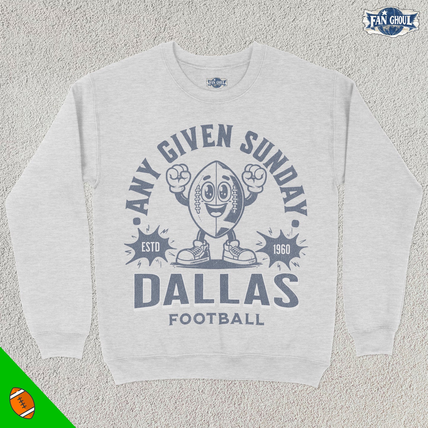 Dallas Football Retro Crewneck