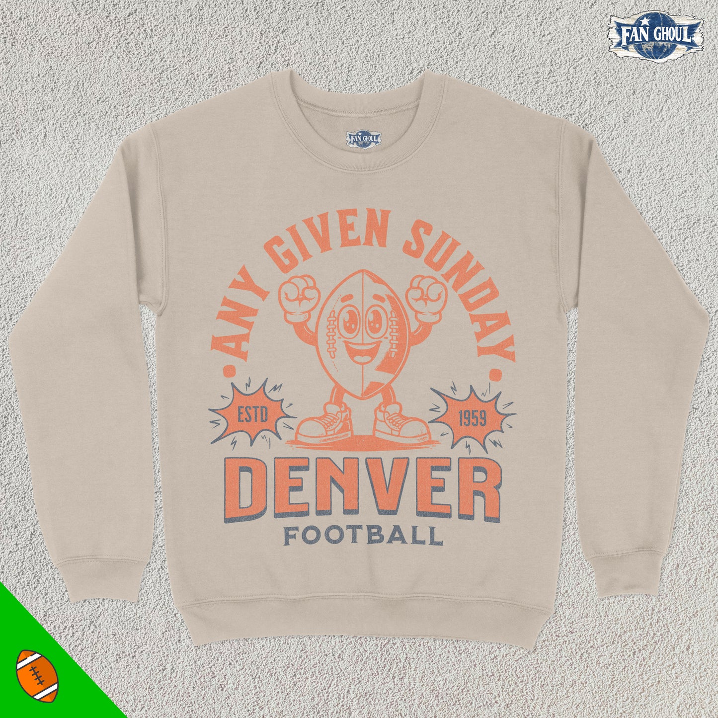 Denver Football Retro Crewneck