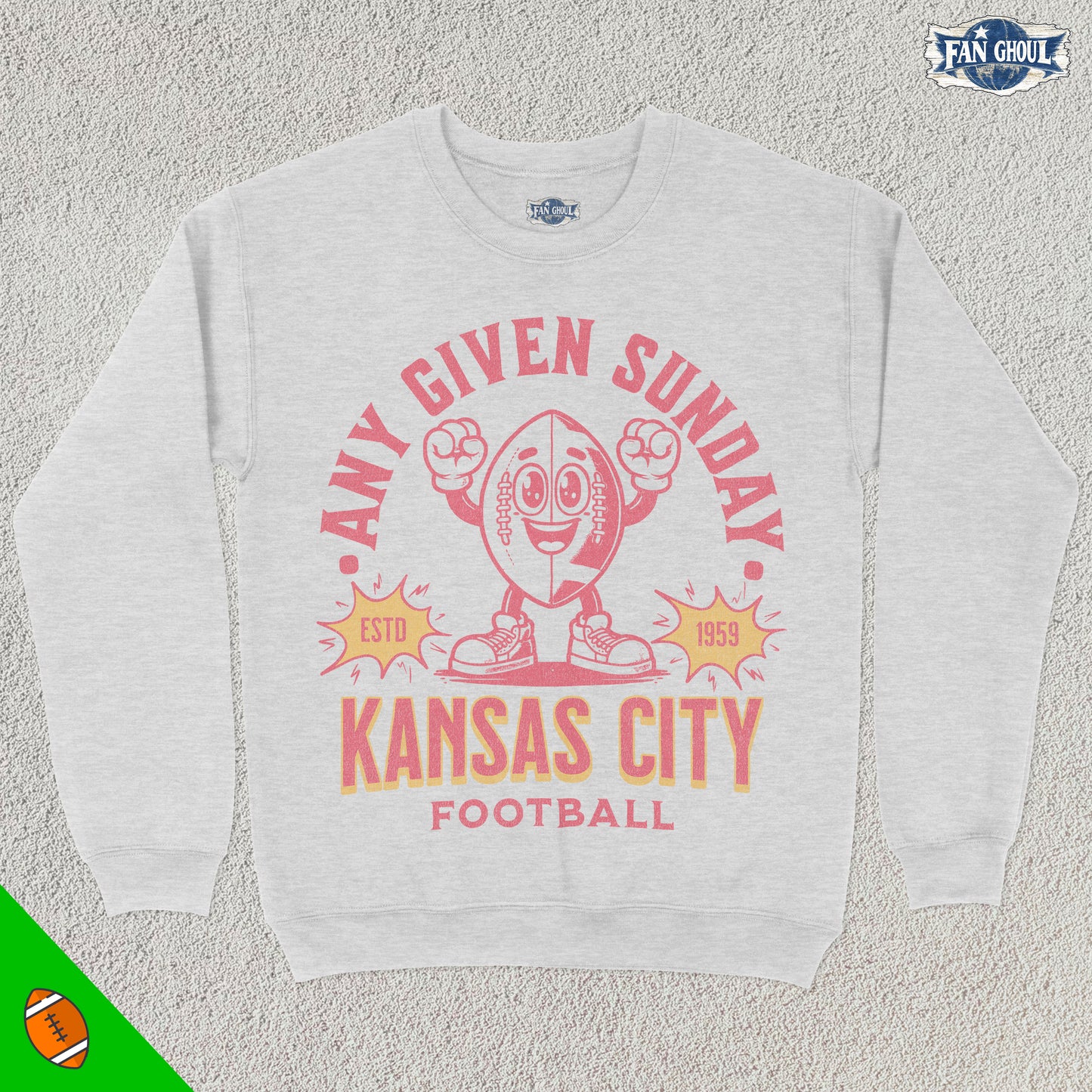 Kansas City Football Retro Crewneck