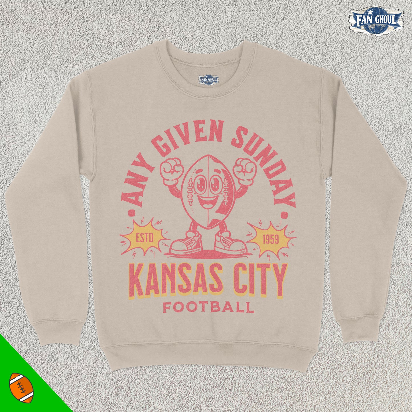 Kansas City Football Retro Crewneck