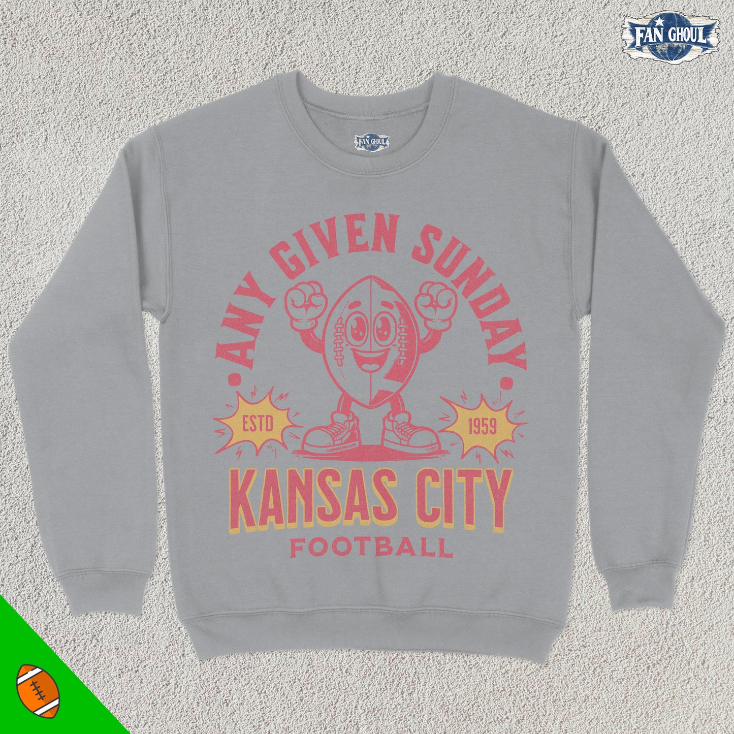 Kansas City Football Retro Crewneck