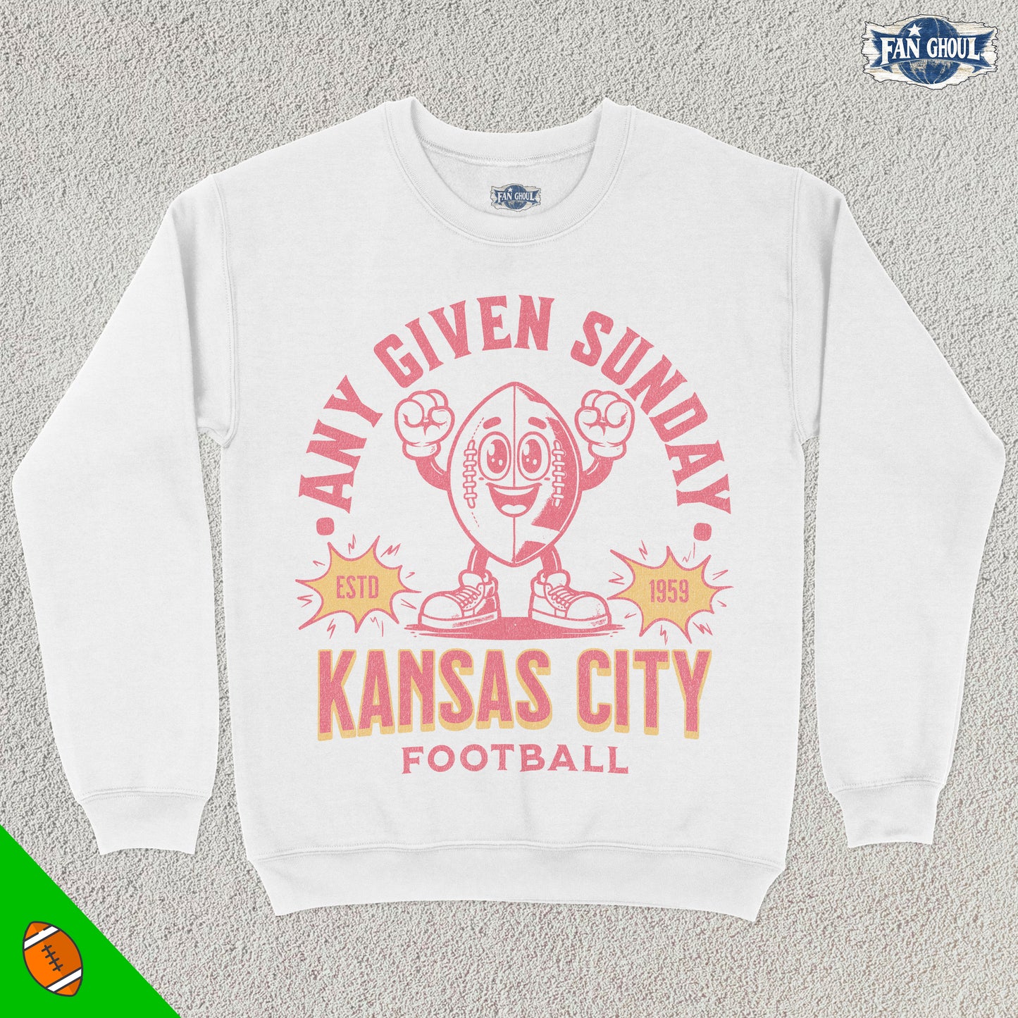 Kansas City Football Retro Crewneck