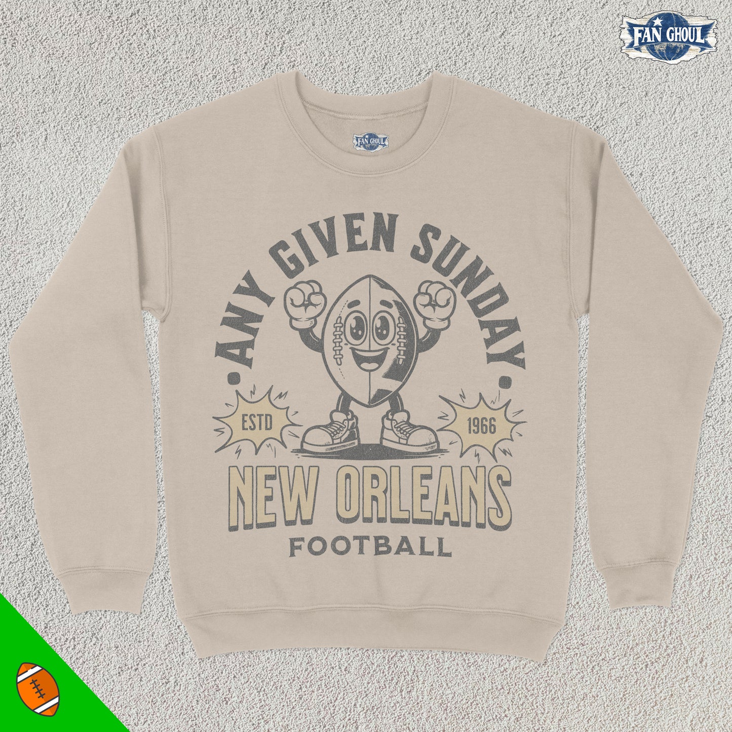 New Orleans Football Retro Crewneck