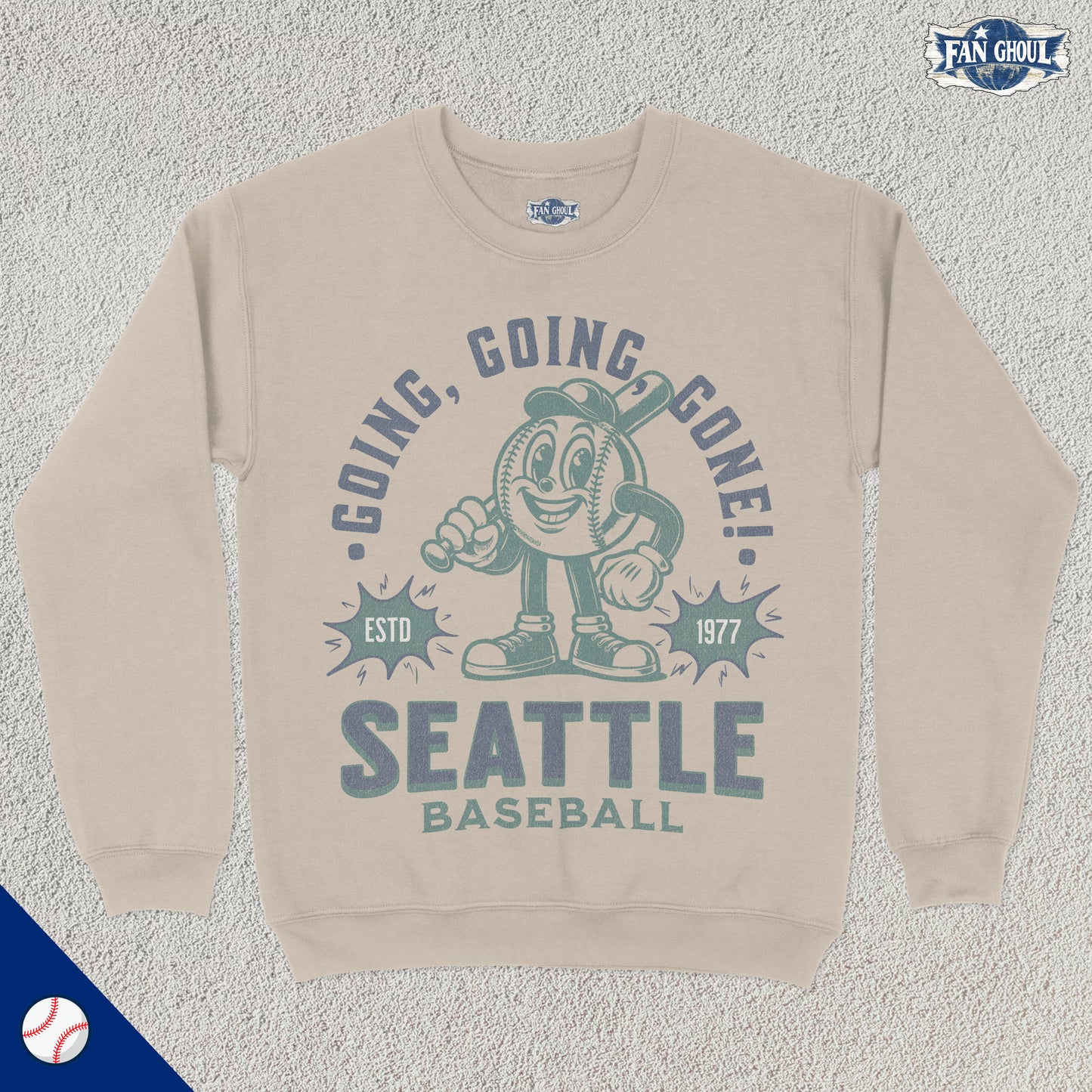 Seattle Baseball Retro Crewneck